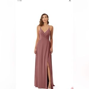 Azazie Rose Color Bridesmaid Dress